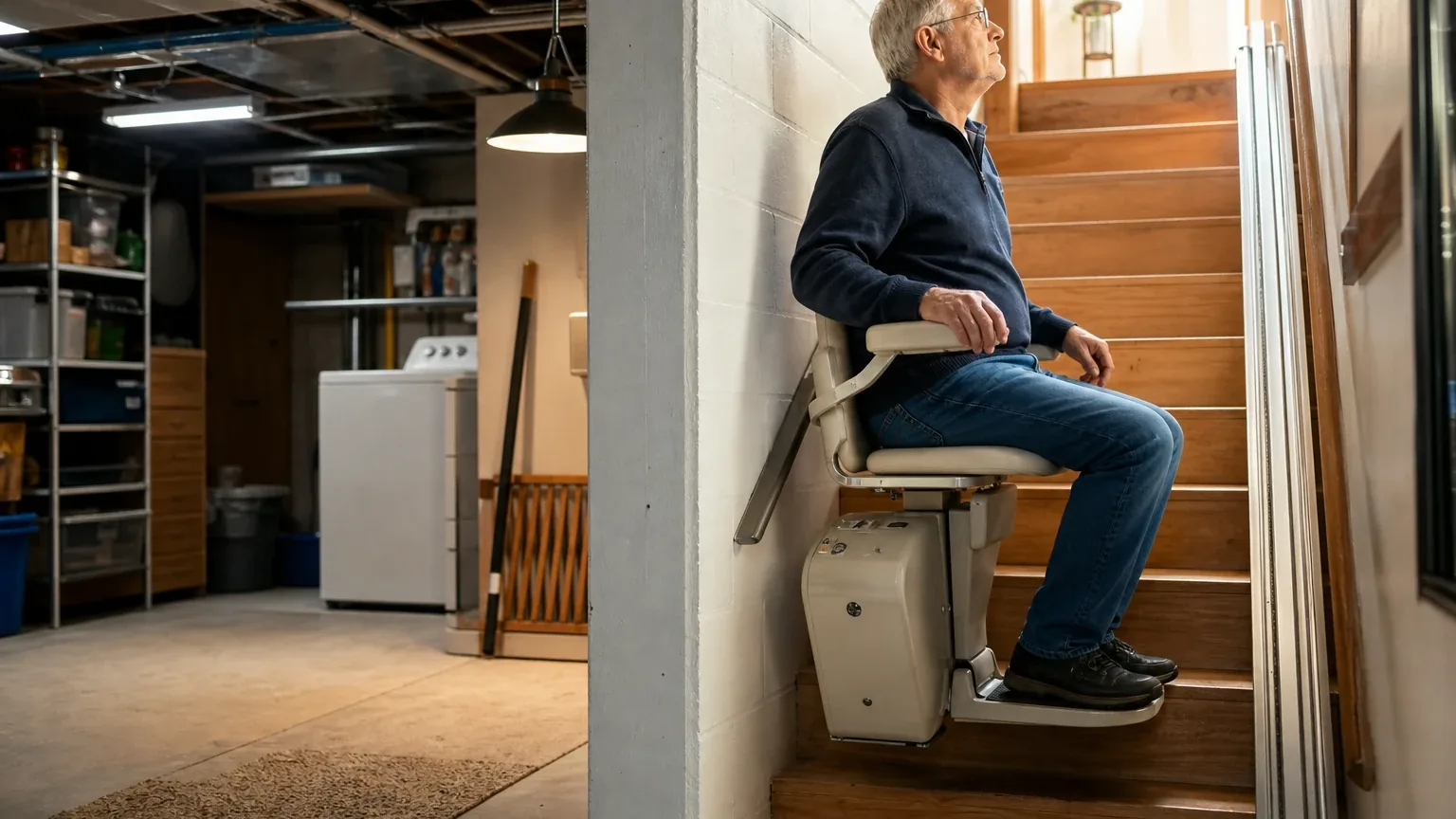 Stannah 320 for Basement Access and Utility Stairs hero image